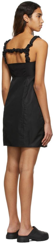 商品Ganni|Black Nylon Mini Dress,价格¥1696,第5张图片详细描述