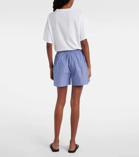商品The Row|Nicasia striped cotton poplin shorts,价格¥7795,第3张图片详细描述