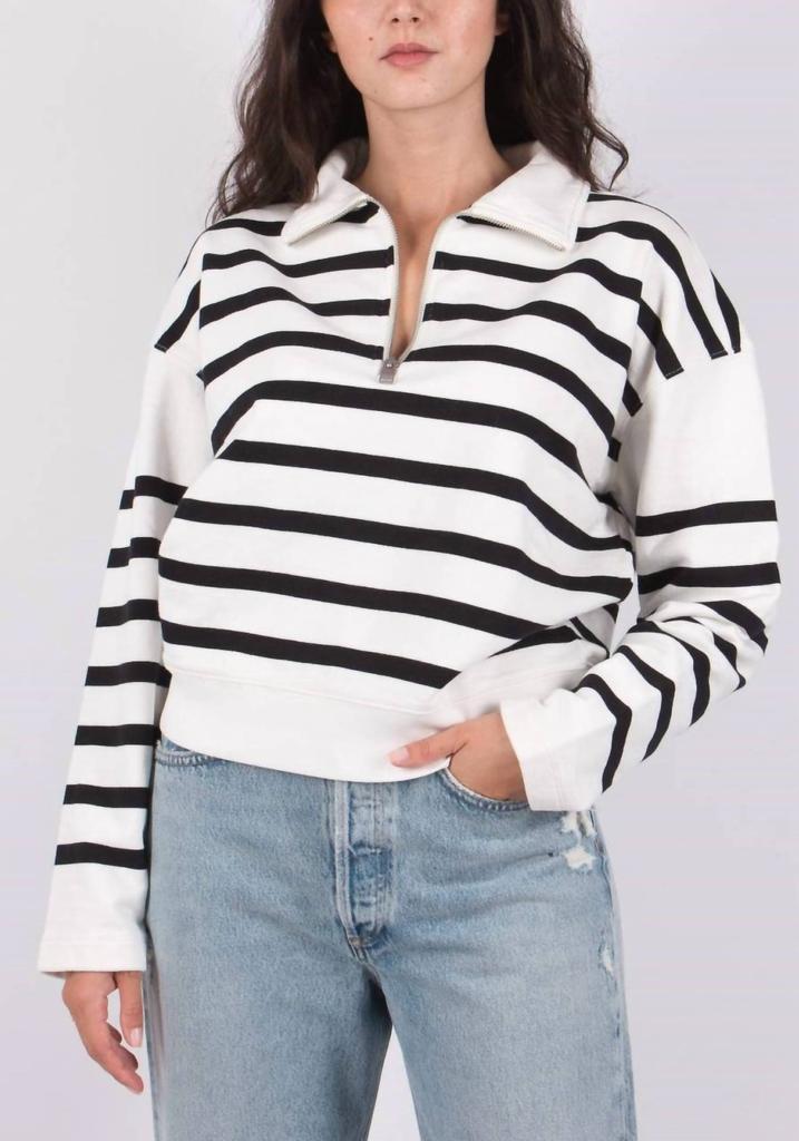 商品FRAME|Half Zip Pullover in Offwhite,价格¥1336,第1张图片