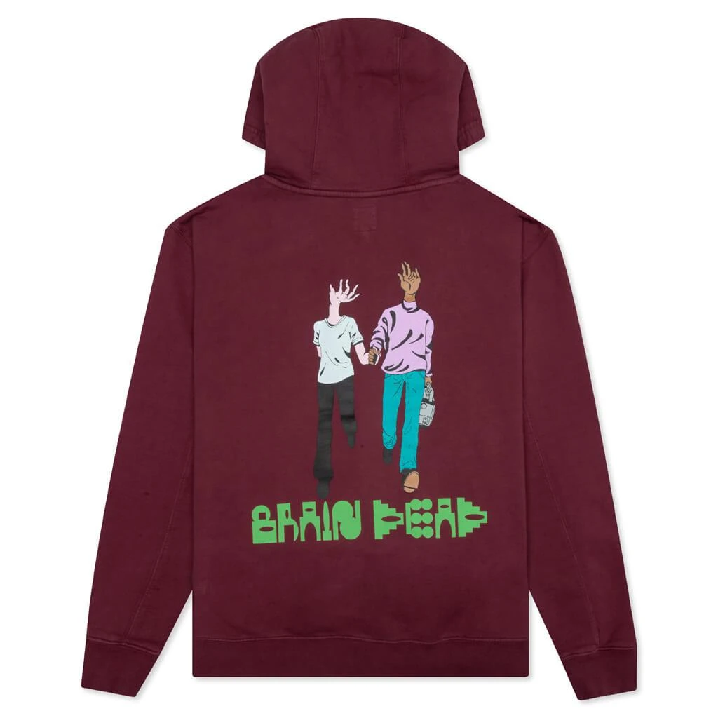 商品Brain Dead|Brain Dead Handheld Hoodie - Burgundy,价格¥532,第2张图片详细描述