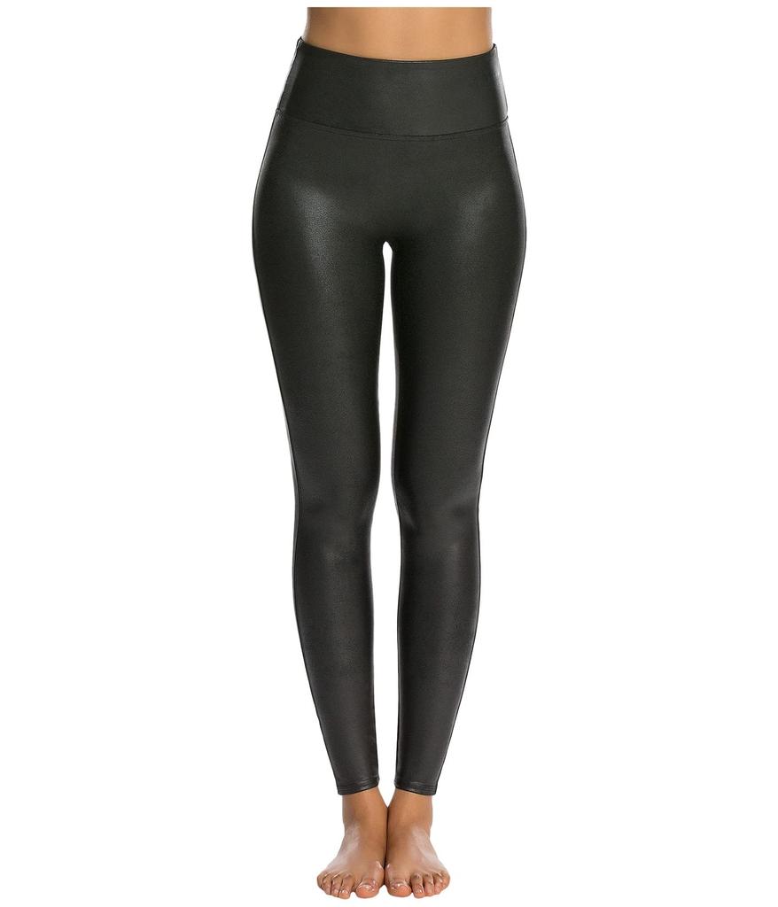 SPANX Faux Leather Leggings for Women Tummy Control商品第1张图片规格展示