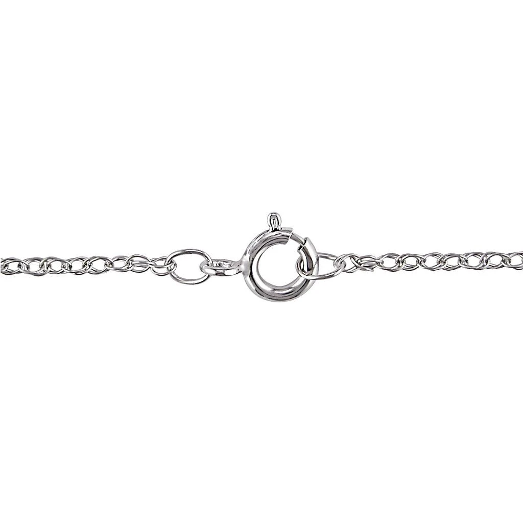 商品Julianna B|10k White Gold Created Blue Sapphire and Diamond Necklace,价格¥4109,第2张图片详细描述