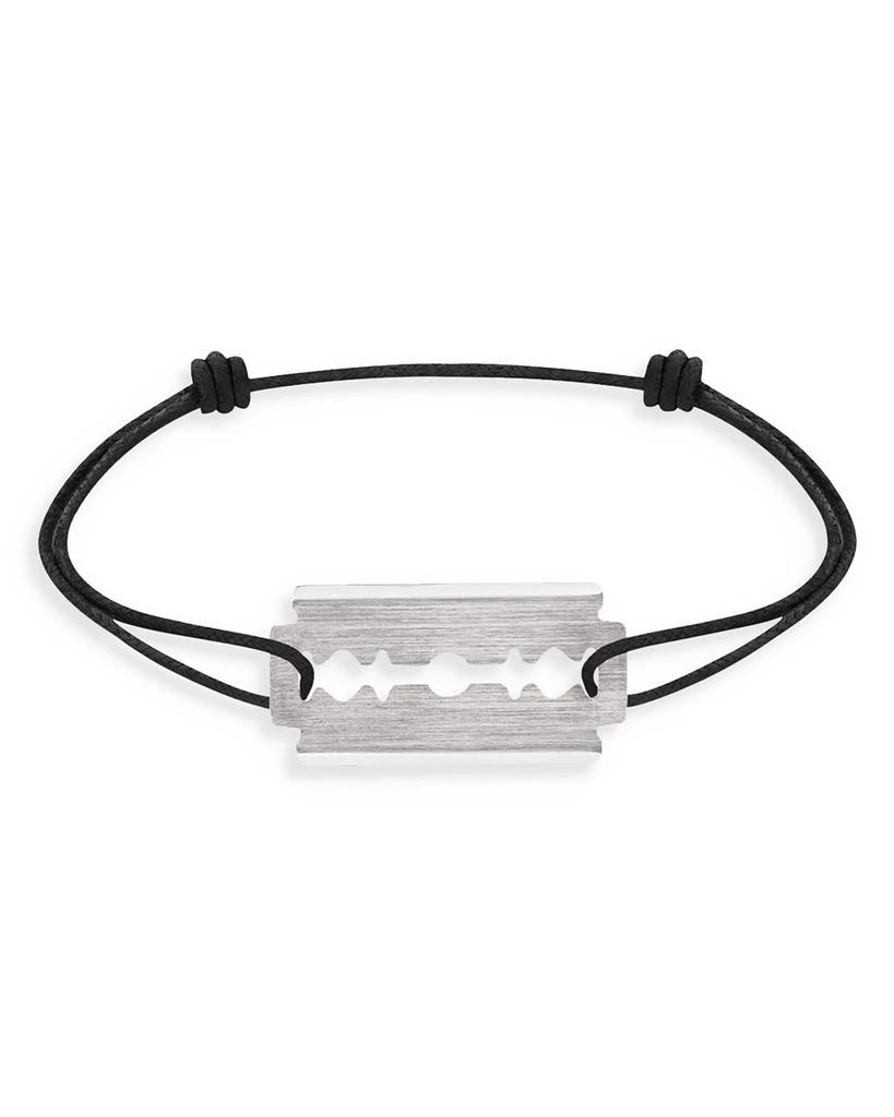 商品Dinh Van|18K White Gold Lame de Rasoir Razor Blade Charm Medium Adjustable Cord Bracelet,价格¥7399,第1张图片详细描述