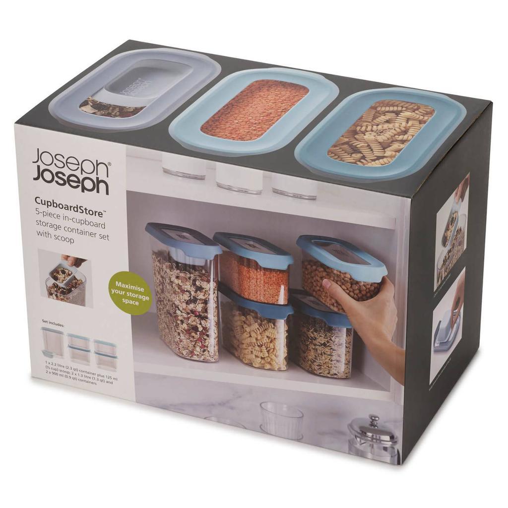 商品Joseph Joseph|Joseph Joseph CupboardStore 5 Piece Food Storage Set - Opal,价格¥399,第4张图片详细描述