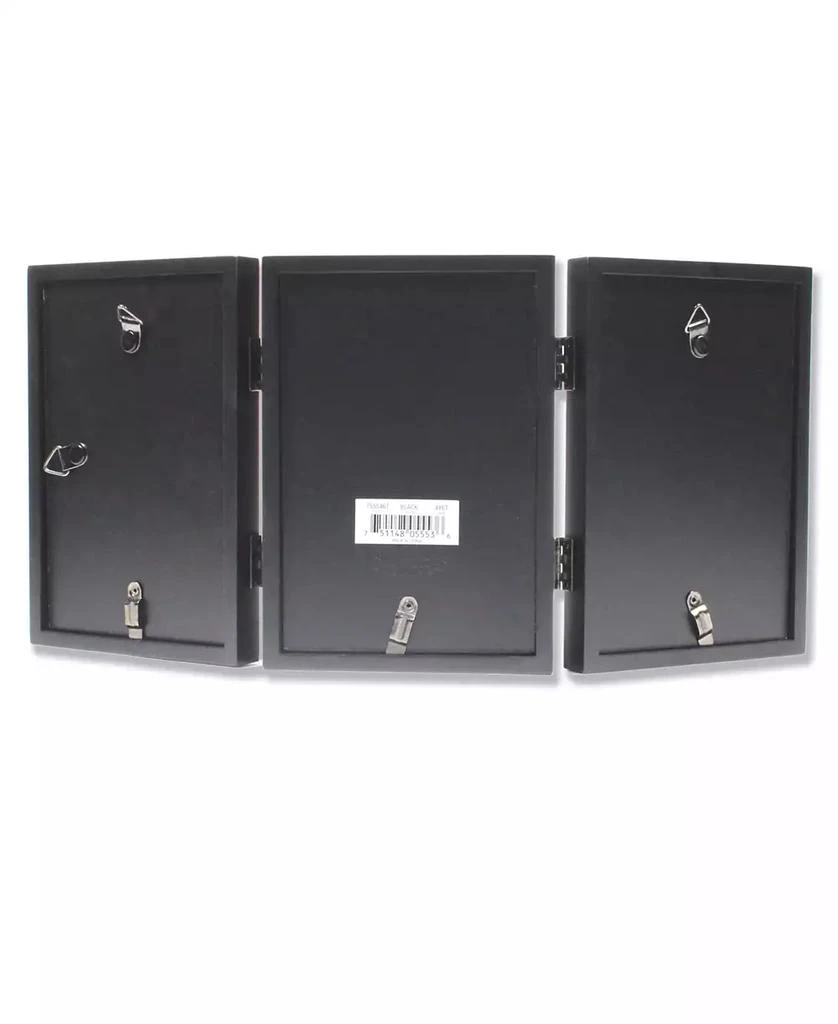 商品Lawrence Frames|Hinged Triple Black Wood Picture Frame - Gallery Collection - 4" x 6",价格¥186,第2张图片详细描述