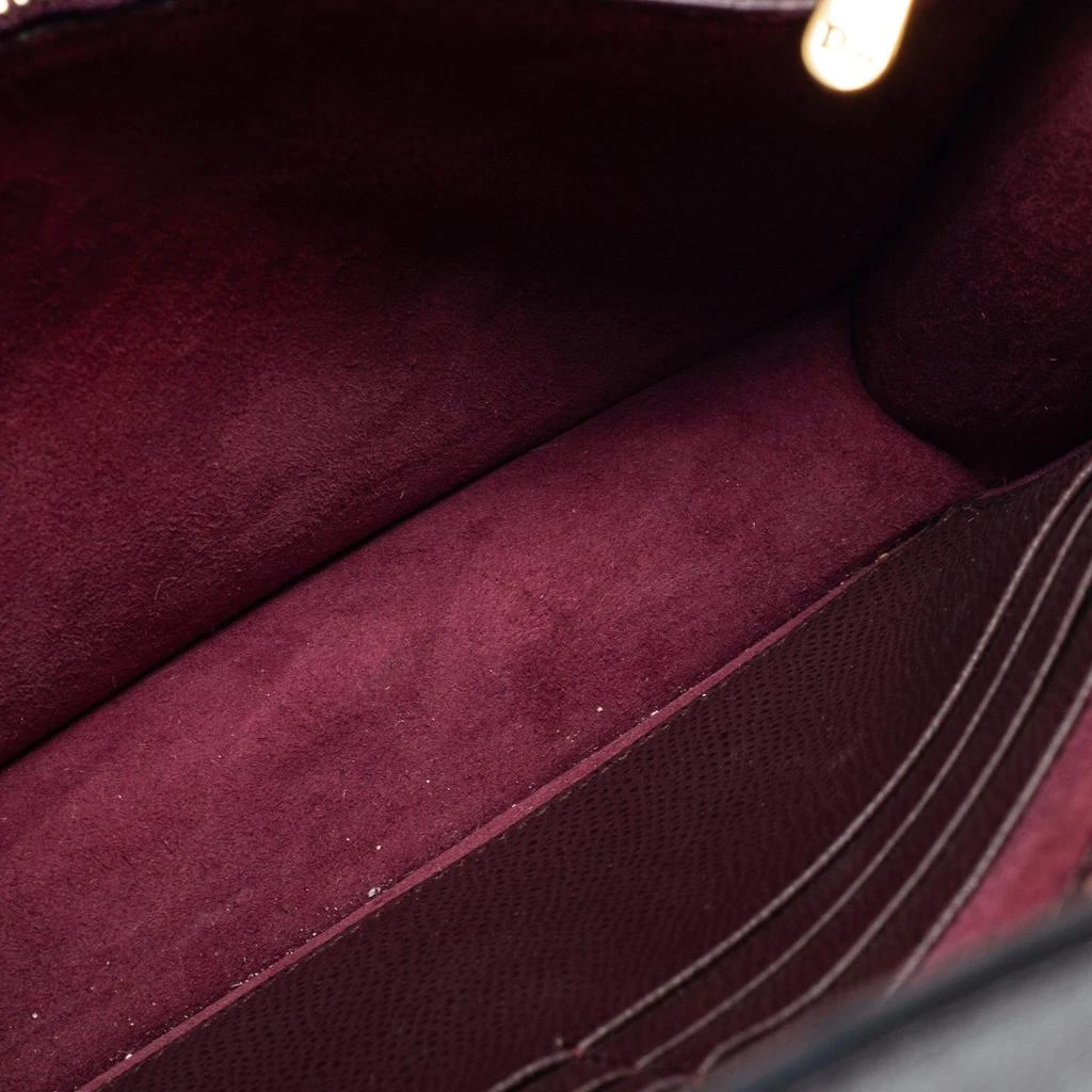 Dior Burgundy Leather Saddle Wallet on Chain 商品