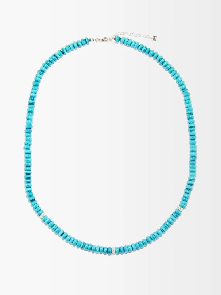 商品MATEO|Diamond, turquoise & 14kt gold necklace,价格¥17445,第1张图片