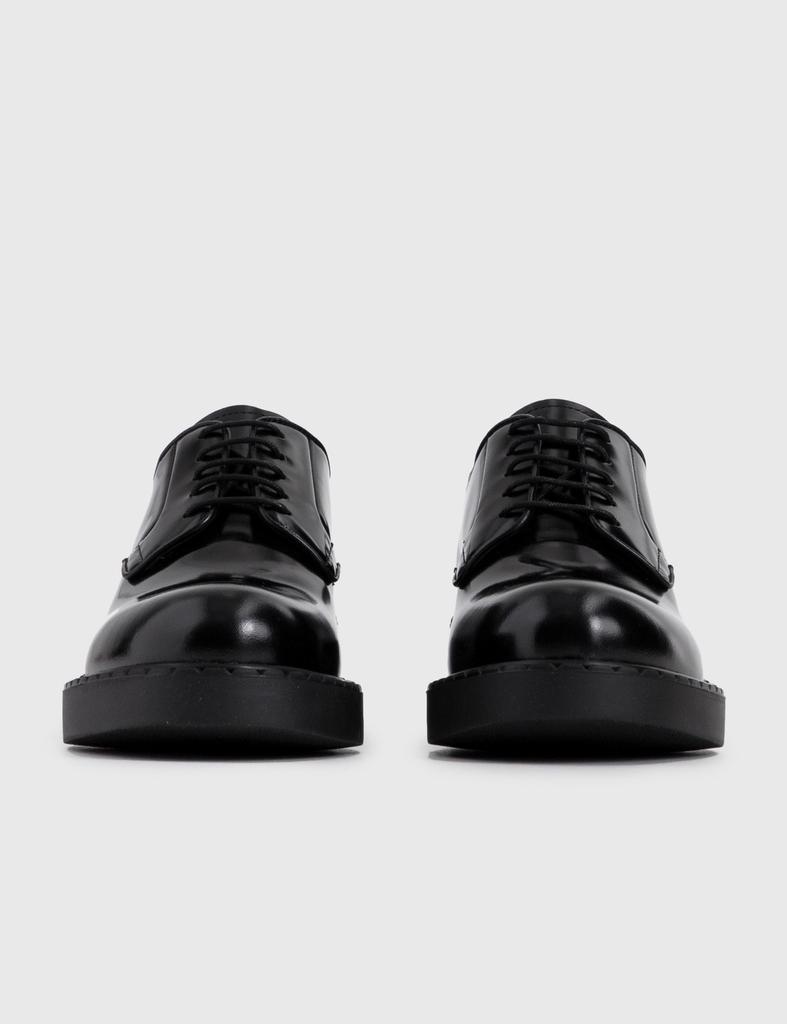 商品Prada|Brushed-Leather Derby Shoes,价格¥7125,第4张图片详细描述