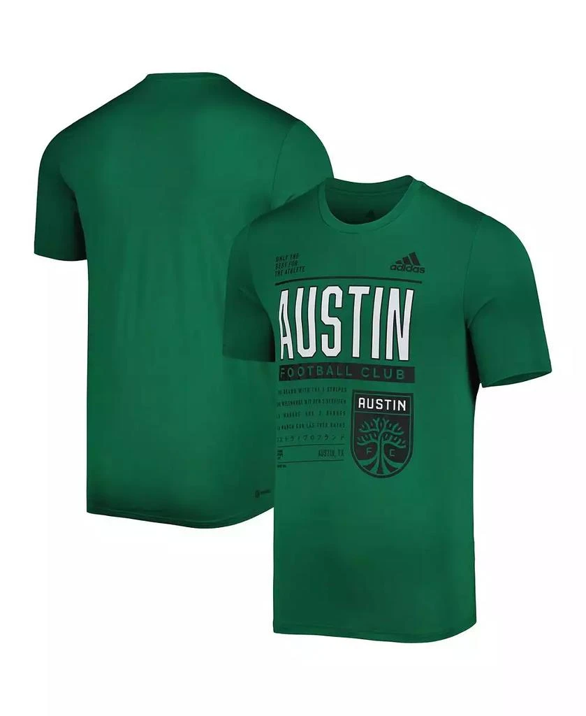 商品Adidas|Men's Green Austin FC Club DNA Performance T-shirt,价格¥262,第1张图片