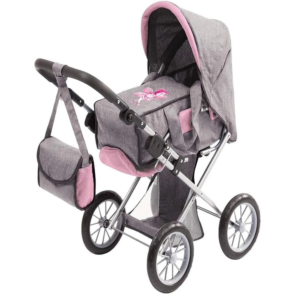 商品DIMIAN|Bambolina Orlando Modern Doll Pram with Handbag Kids Pretend Play,价格¥337,第1张图片