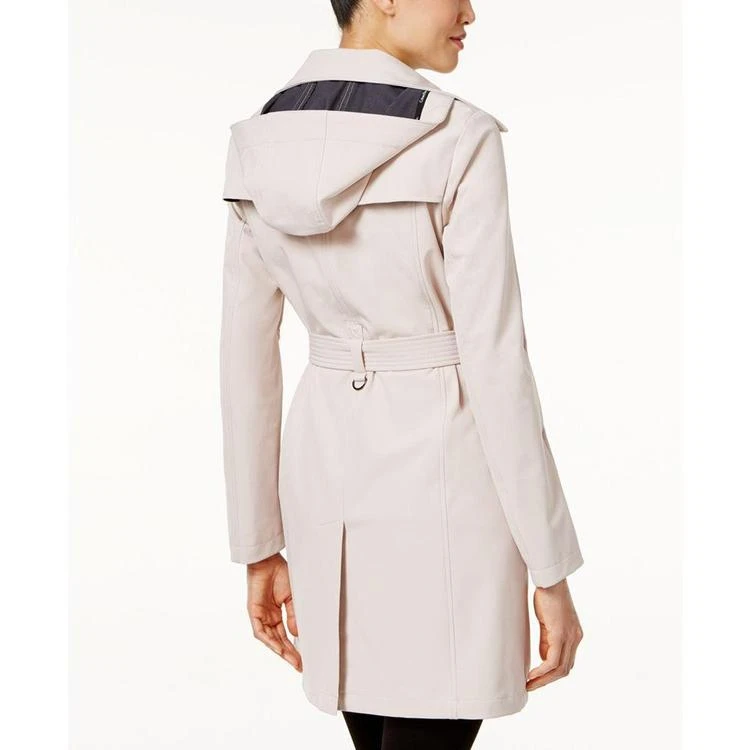 商品Calvin Klein|Petite Hooded Belted Trench Coat,价格¥749,第3张图片详细描述