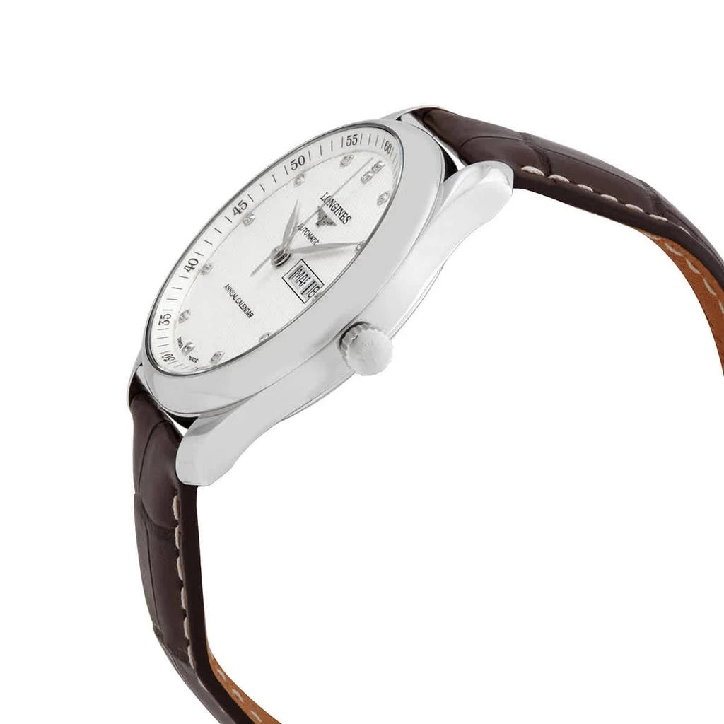 商品Longines|Master Automatic Chronometer Diamond Silver Dial Men's Watch L2.910.4.77.3,价格¥14111,第2张图片详细描述