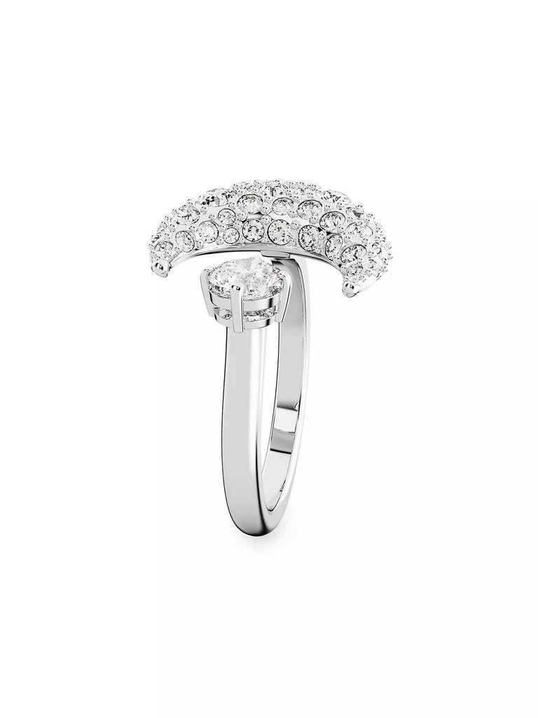 商品Swarovski|Sublima Rhodium-Plated & Crystal Open Moon Ring,价格¥965,第3张图片详细描述