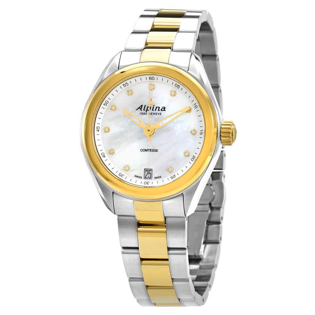 商品Alpina|Alpina Comtesse Quartz Diamond Ladies Watch AL-240MPWD2C3B,价格¥2785,第1张图片