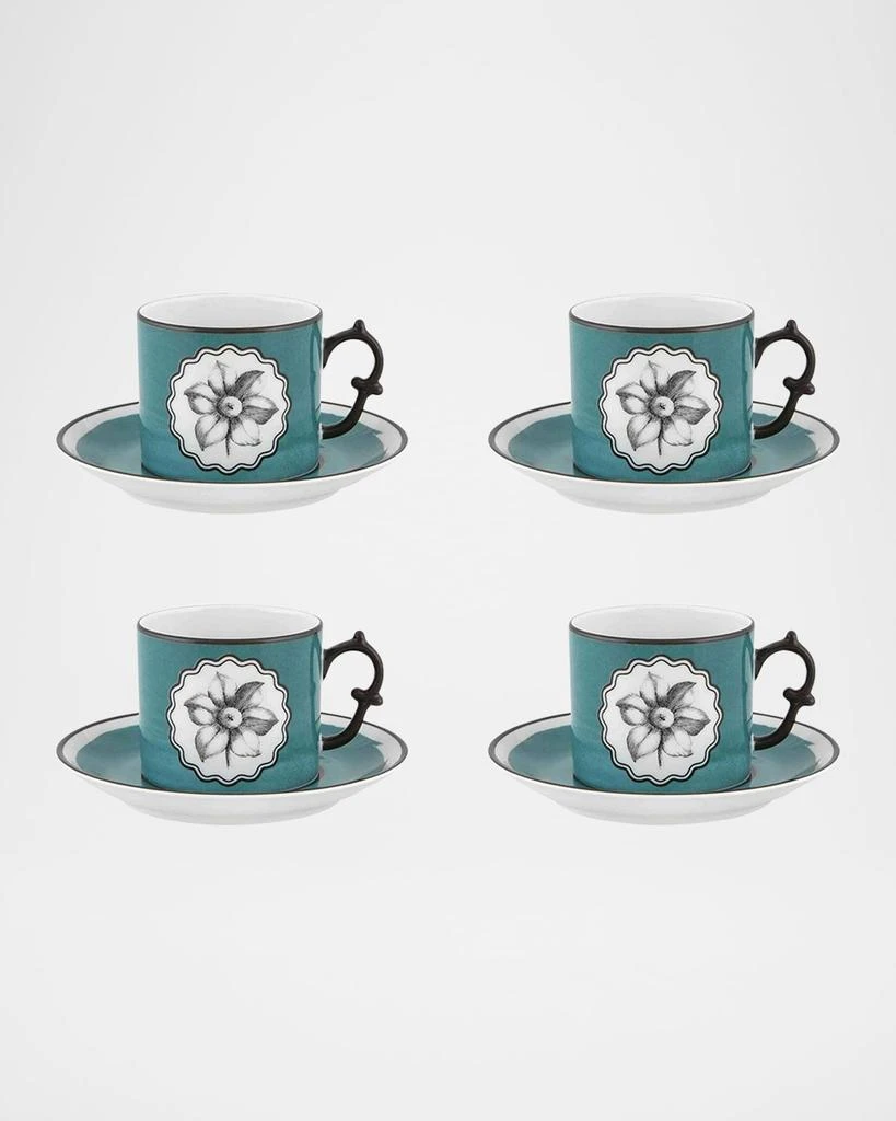 商品Christian Lacroix|Herbariae Tea Cups & Saucers, Set of 4,价格¥2996,第1张图片