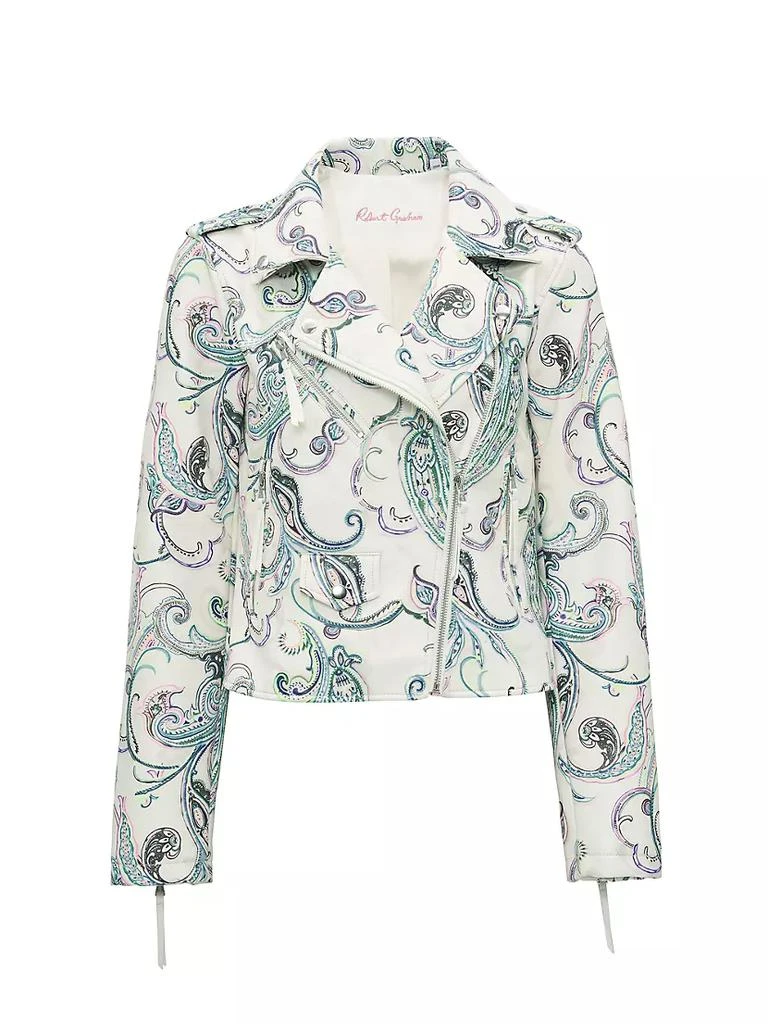 商品Robert Graham|Monroe Paisley Vegan Leather Jacket,价格¥2227,第1张图片