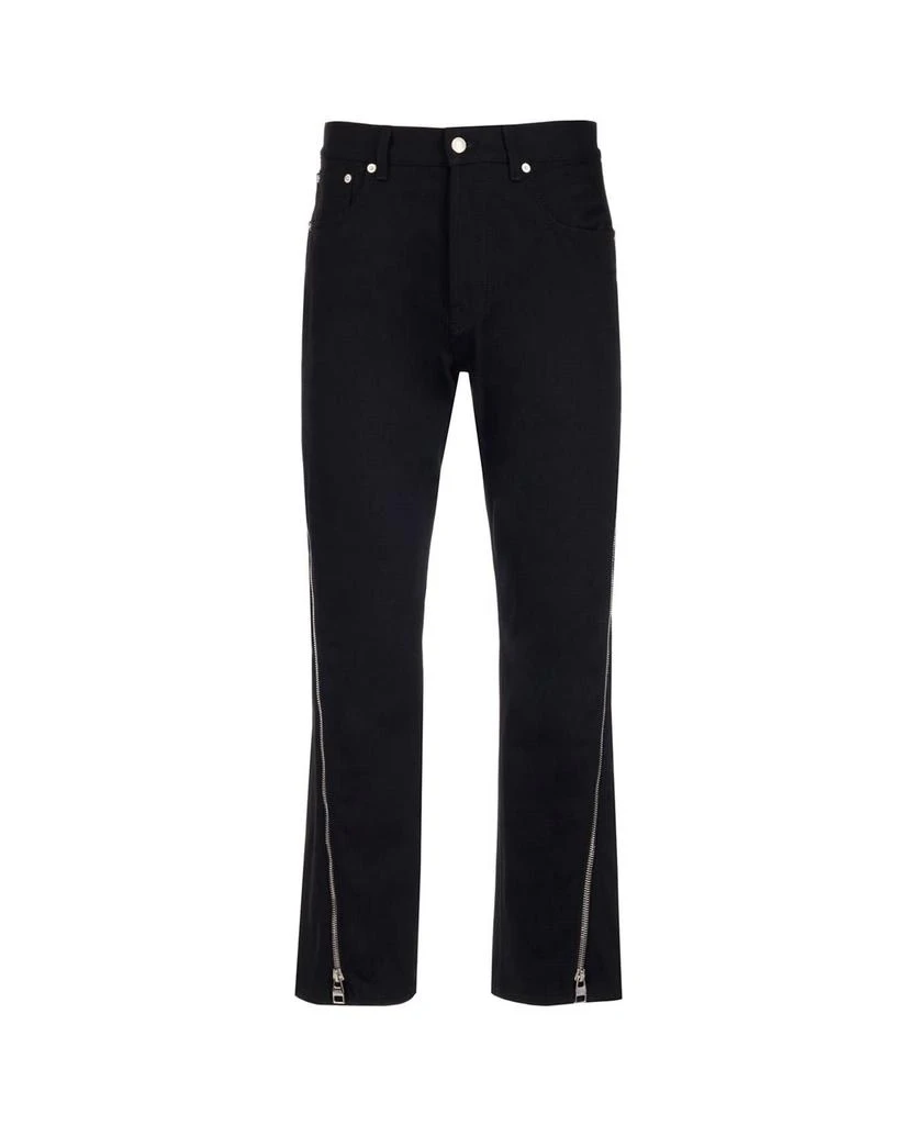 商品Alexander McQueen|Zip Detailed Mid Rise Trousers,价格¥3564,第1张图片