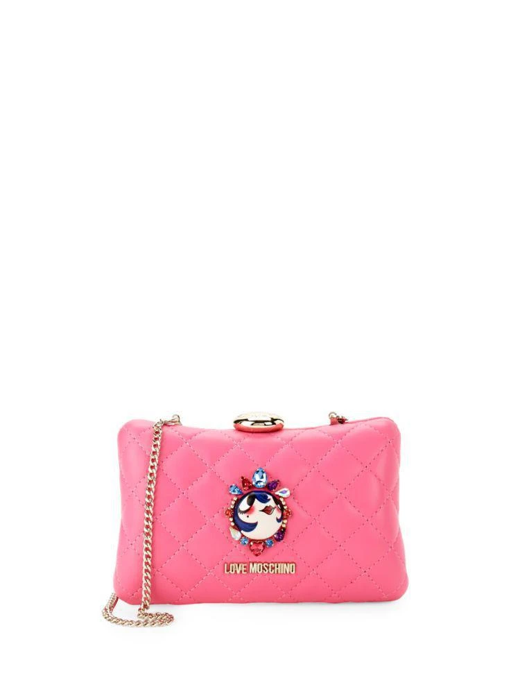 商品Moschino|Logo Quilted Convertible Clutch,价格¥1022,第1张图片