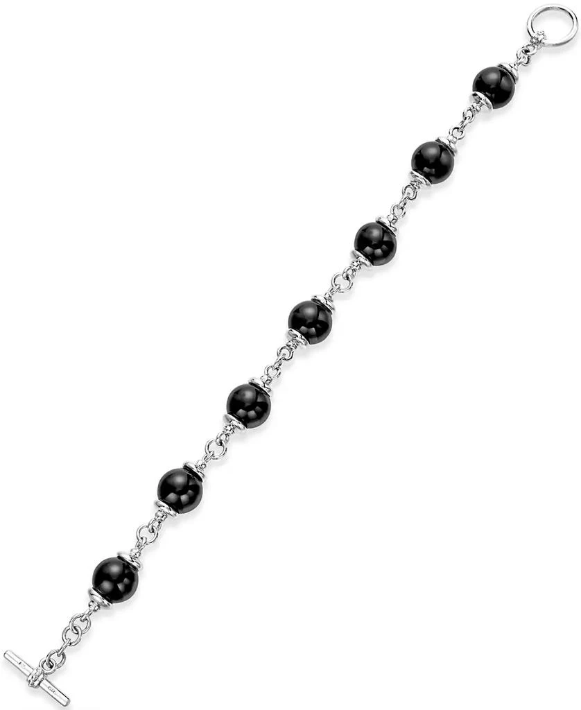 商品Macy's|Onyx (10mm) Beaded Bracelet in Sterling Silver,价格¥1047,第1张图片