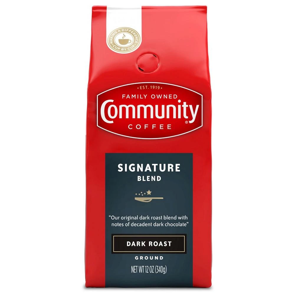 商品Community Coffee|Signature Blend Dark Roast Premium Ground Coffee, 12 Oz - 6 Pack,价格¥463,第2张图片详细描述