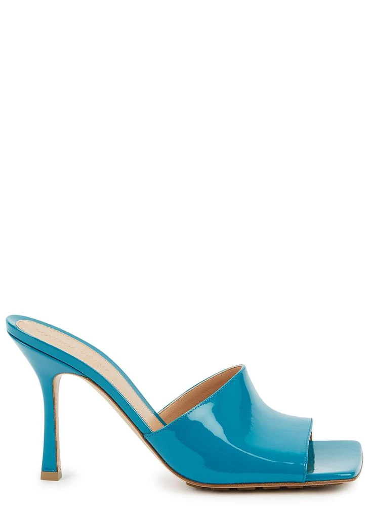 商品Bottega Veneta|Stretch 90 turquoise leather mules,价格¥4513,第1张图片