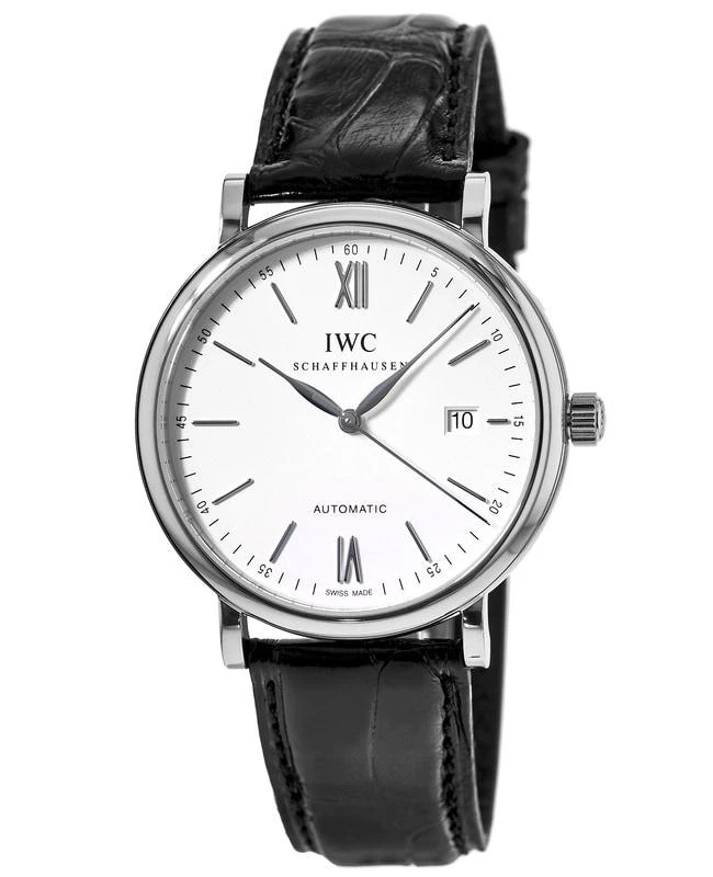 商品IWC Schaffhausen|IWC Portofino Automatic Silver Dial Leather Strap  Men's Watch IW356501,价格¥32818,第1张图片