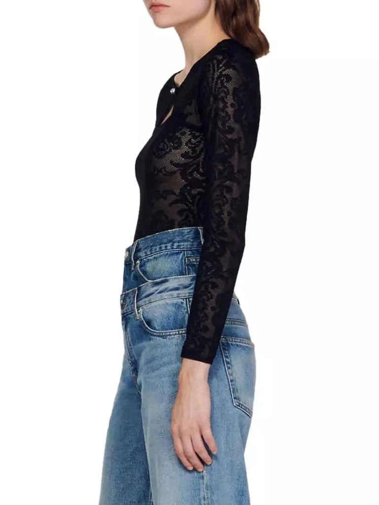 商品Sandro|Lace Bodysuit,价格¥1327,第2张图片详细描述