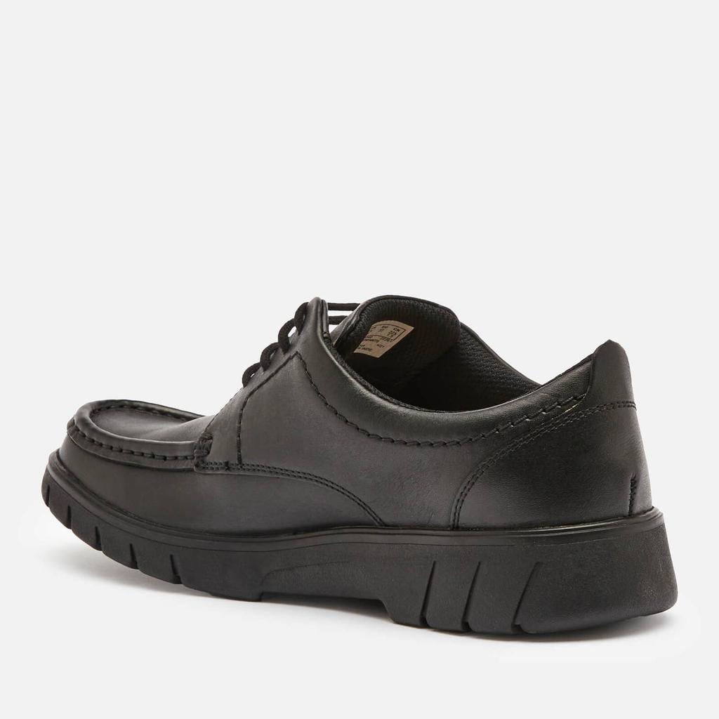 Clarks Branch Lace Youth School Shoes - Black Leather商品第2张图片规格展示