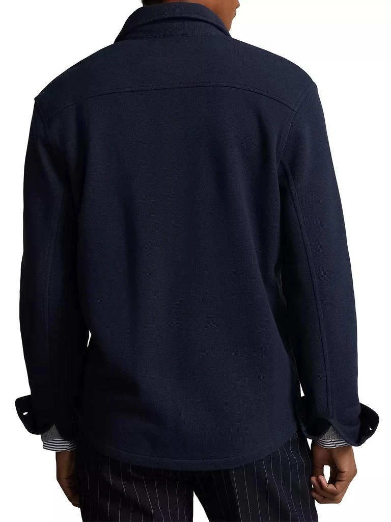 商品Ralph Lauren|Double-Knit Jacquard Long-Sleeve Sport Overshirt,价格¥1259,第3张图片详细描述