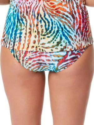 商品Beyond Control|Cristiano Mixed Animal-Print High Waist Bikini Bottoms,价格¥75,第2张图片详细描述