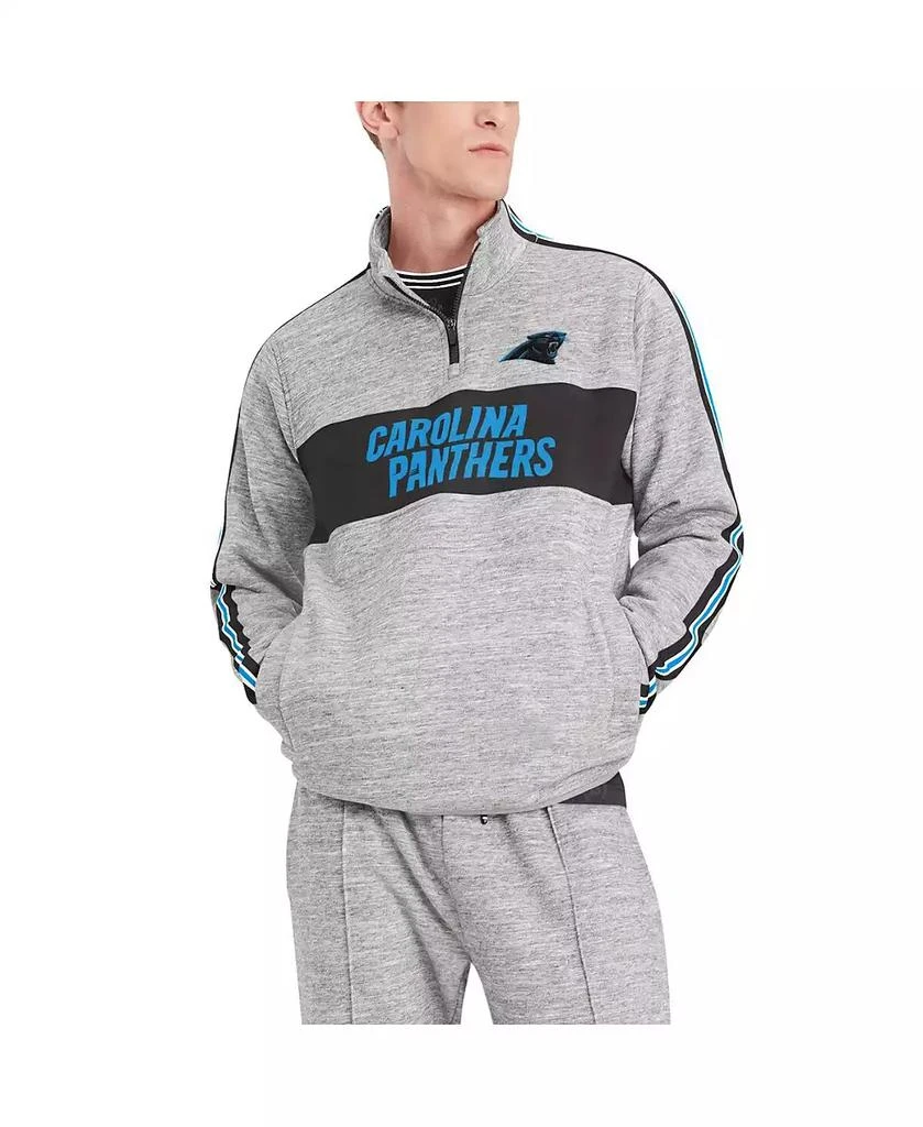 商品Tommy Hilfiger|Men's Heathered Gray Carolina Panthers Mario Quarter-Zip Jacket,价格¥517,第1张图片