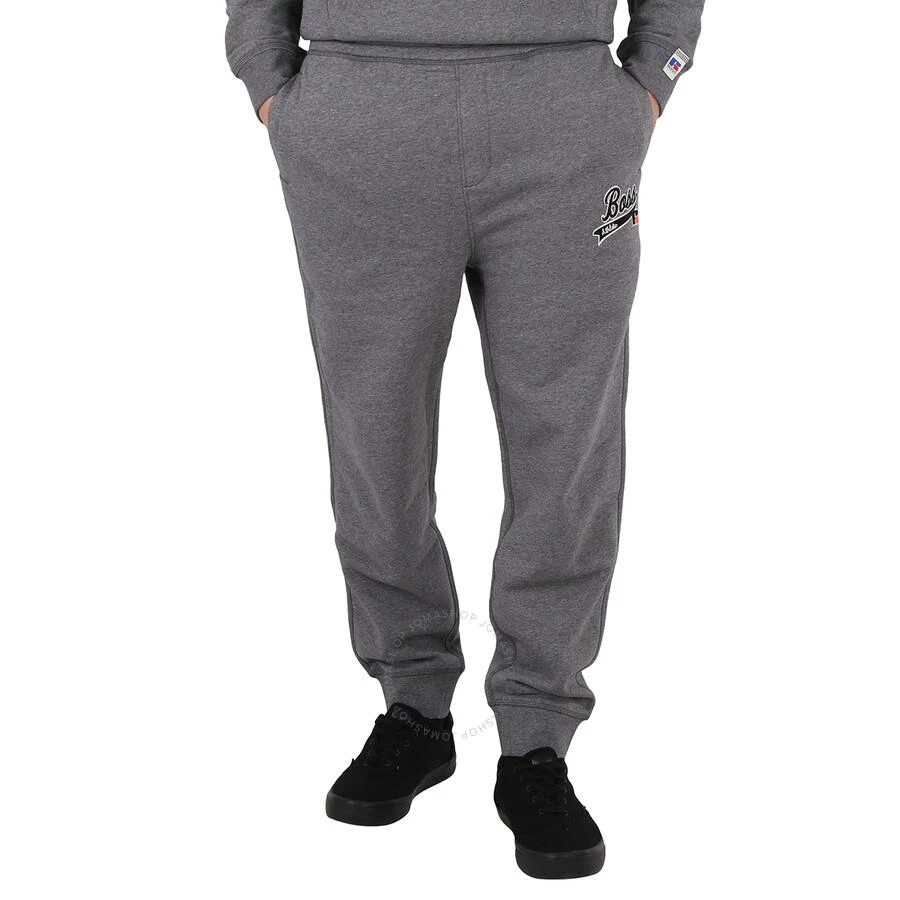 商品Hugo Boss|Medium Grey Exclusive Logo Cotton-Blend Track Pants,价格¥338,第1张图片