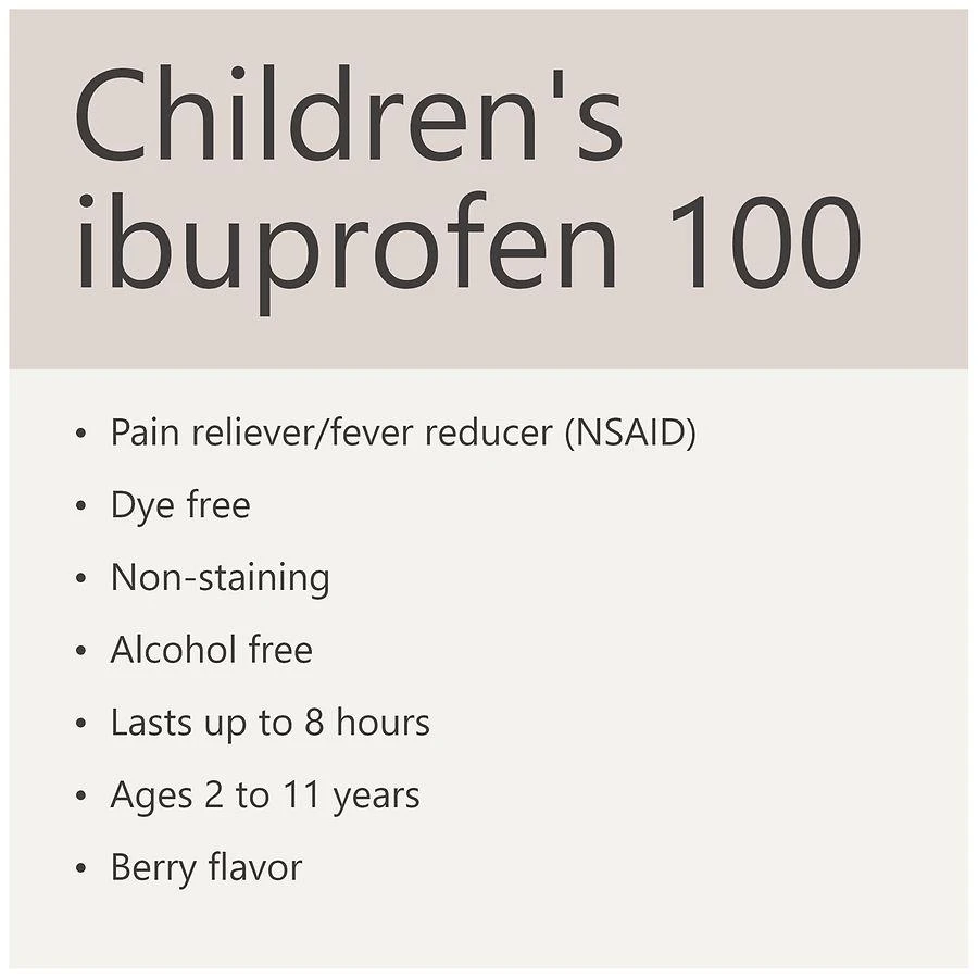 Children's Dye-Free Ibuprofen 100 Oral Suspension Berry 商品