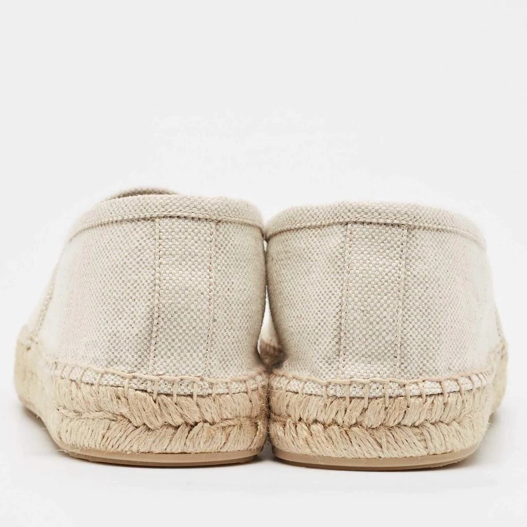 商品Dolce & Gabbana|Dolce & Gabbana Beige Canvas Embroidered Slip On Espadrilles Size 40,价格¥2142,第5张图片详细描述