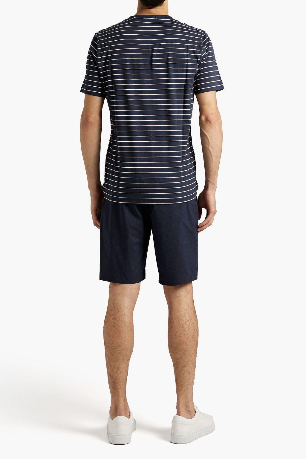 商品Theory|Striped cotton-blend jacquard shorts,价格¥444,第5张图片详细描述