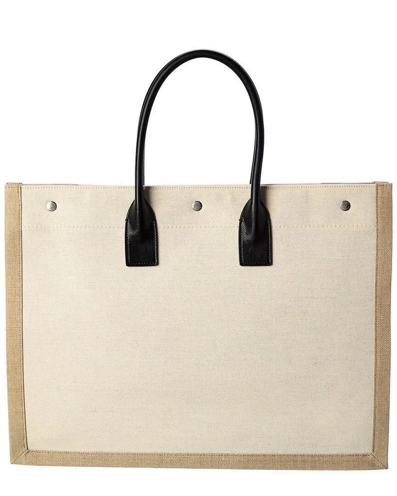 商品Yves Saint Laurent|Saint Laurent Rive Gauche Canvas & Leather Bucket Bag,价格¥10231,第2张图片详细描述