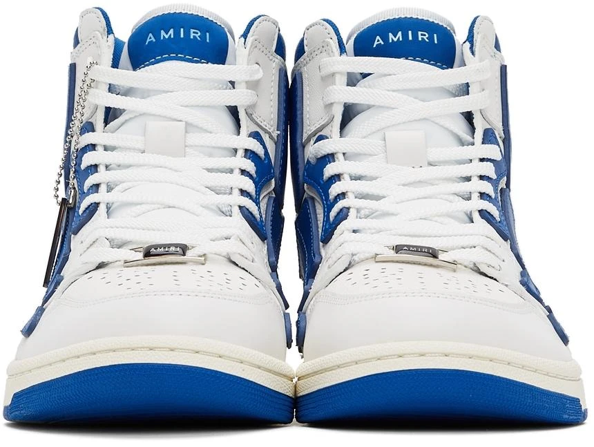 商品AMIRI|White & Blue Skel Top Hi Sneakers,价格¥3608,第2张图片详细描述