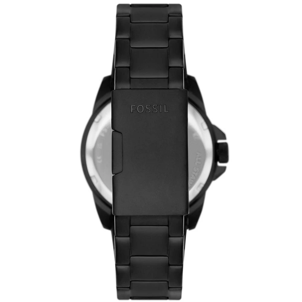 商品Fossil|Men's Bronson Black Stainless Steel Bracelet Watch, 40mm,价格¥842,第3张图片详细描述