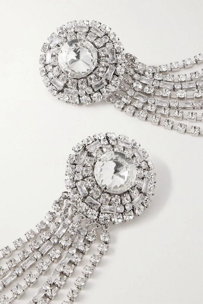 商品Alessandra Rich|Silver-tone crystal clip earrings,价格¥1620,第4张图片详细描述