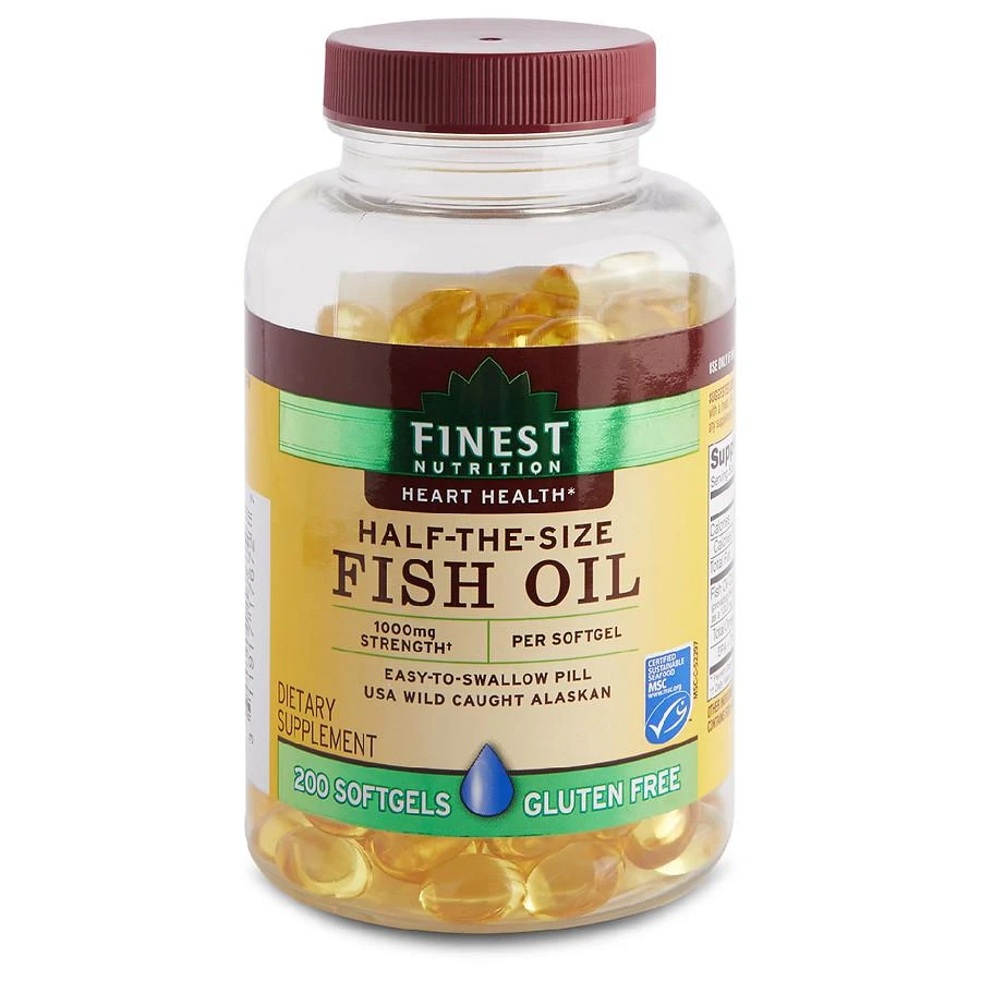 商品Finest Nutrition|Finest Nutrition Half-the-Size Fish Oil 1000 mg softgels,价格¥139,第1张图片