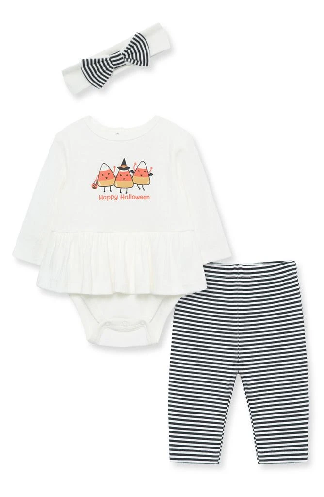 商品Little Me|Candy Corn Bodysuit, Leggings & Headband Set,价格¥101,第3张图片详细描述