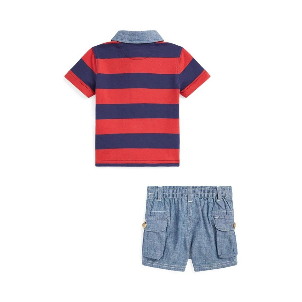 商品Ralph Lauren|Baby Boys Polo and Chambray Shorts, 2 Piece Set,价格¥196,第2张图片详细描述