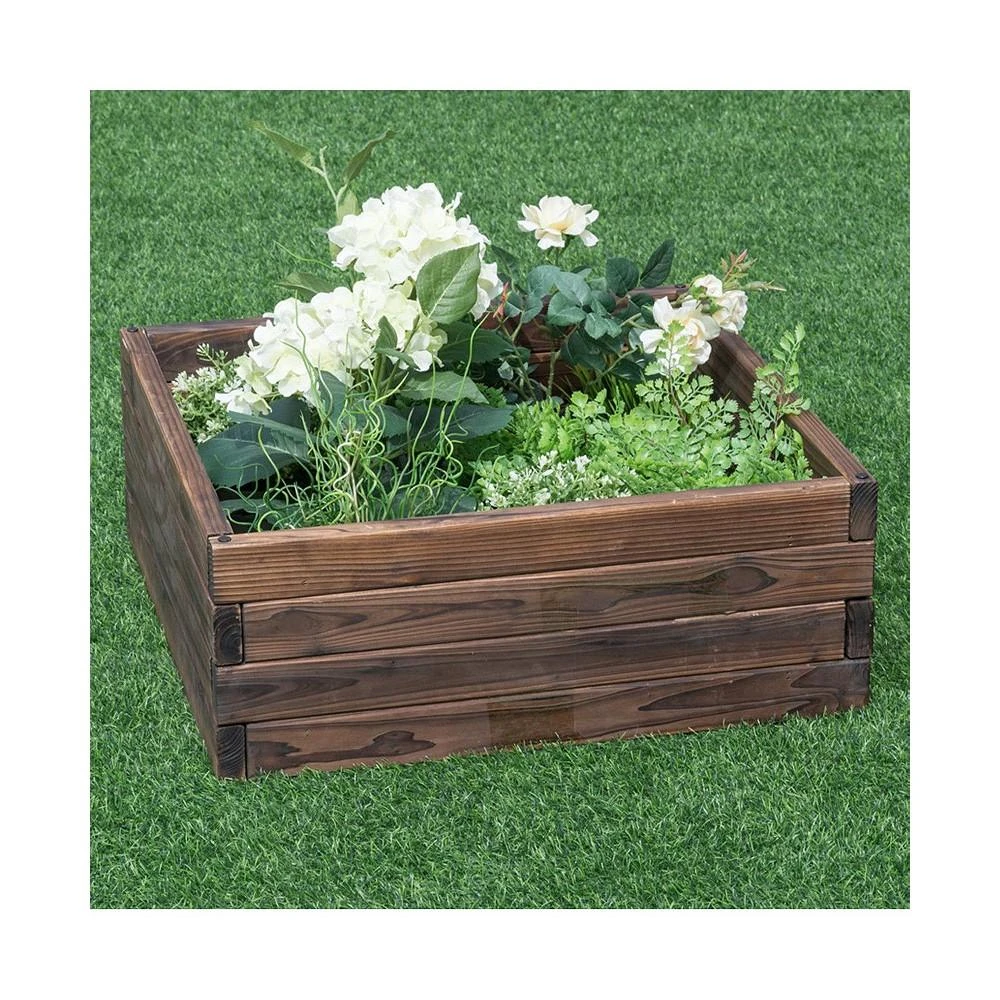 商品Costway|Square Raised Garden Bed Flower Vegetables Seeds Planter Kit Elevated Box,价格¥469,第3张图片详细描述