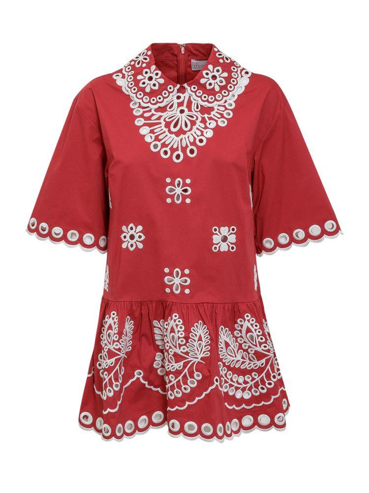 商品RED Valentino|REDValentino Broderie Anglaise Short-Sleeve Blouse,价格¥2296,第1张图片