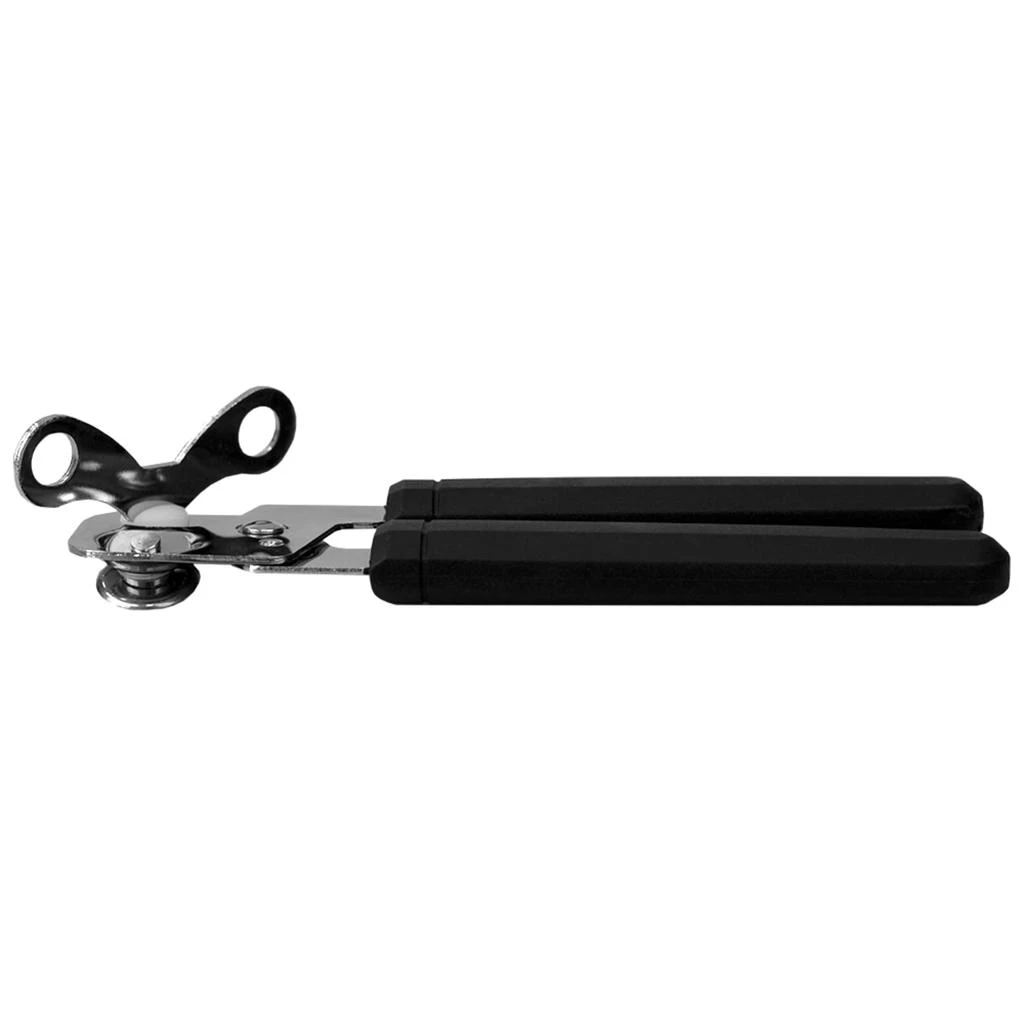 商品Home Basics|Home Basics Stainless Steel Manual Handheld Can Opener with Long Smooth Grip Rubber Handles, Black,价格¥103,第5张图片详细描述