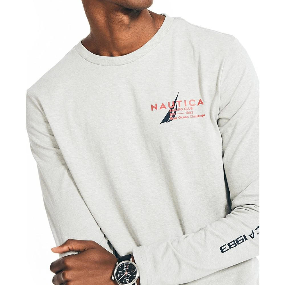 商品Nautica|Men's Classic-Fit Long-Sleeve Logo Graphic T-shirt,价格¥180,第3张图片详细描述