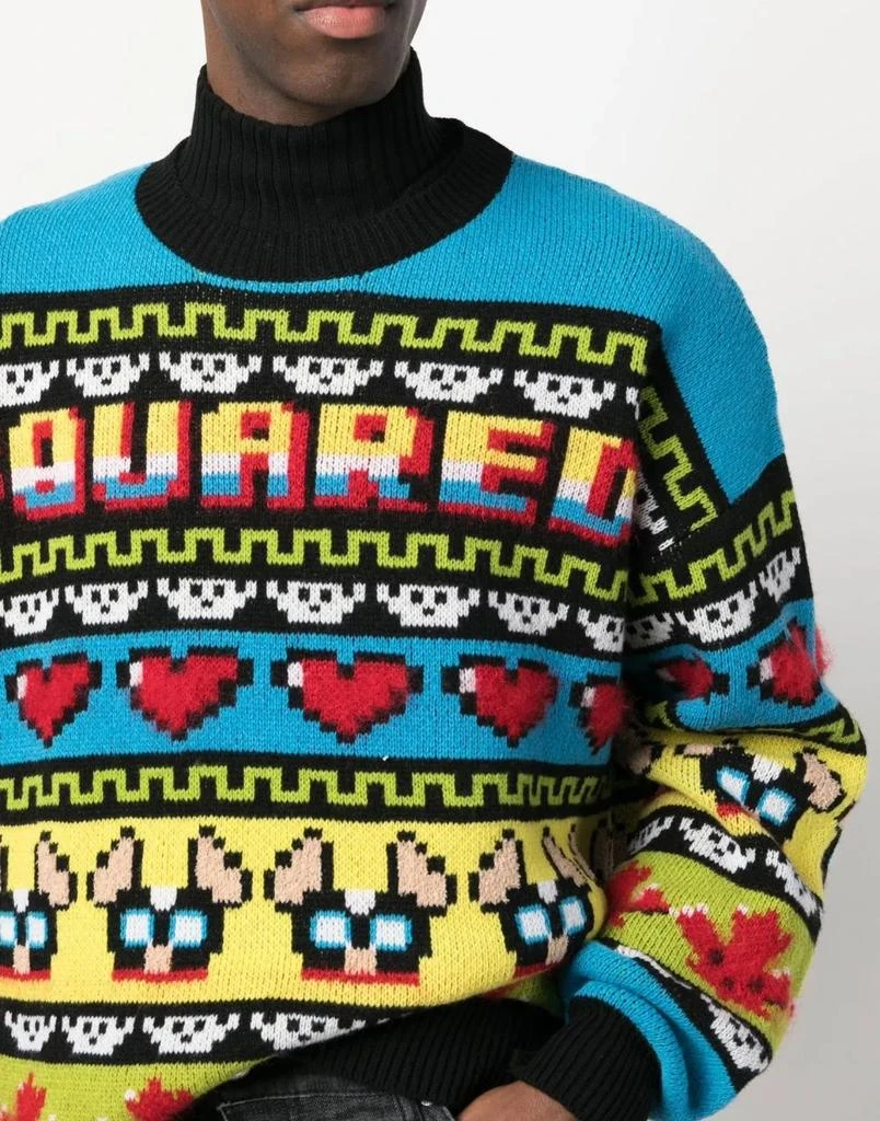 商品DSQUARED2|CIRO LOGO JACQUARD CREWNECK KNIT SWEATER,价格¥5837,第5张图片详细描述
