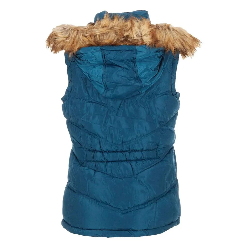 Canada Weather Gear Women's Puffer Vest with Faux Fur Trim Hood 商品