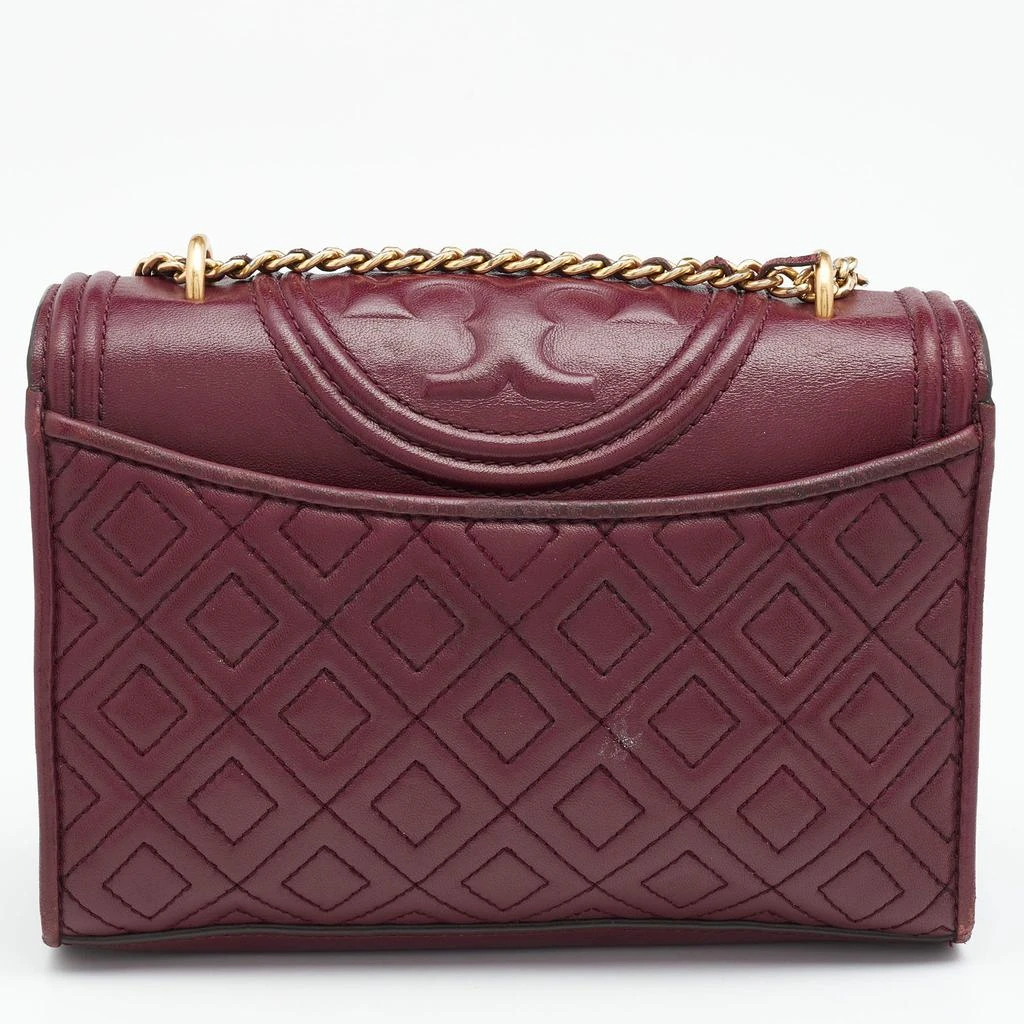 商品[二手商品] Tory Burch|Tory Burch Burgundy Leather Small Fleming Shoulder Bag,价格¥1200,第4张图片详细描述