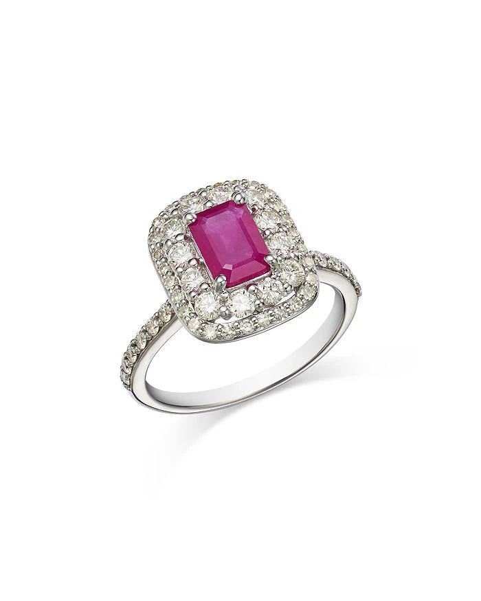 商品Bloomingdale's Fine Collection|Ruby & Diamond Ring in 14K White Gold,价格¥43434,第1张图片详细描述